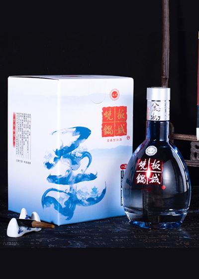 板城燒鍋酒 一品藍柔 39度 450ml 高度 濃香型純糧食白酒 兩瓶裝（450ml*1瓶）